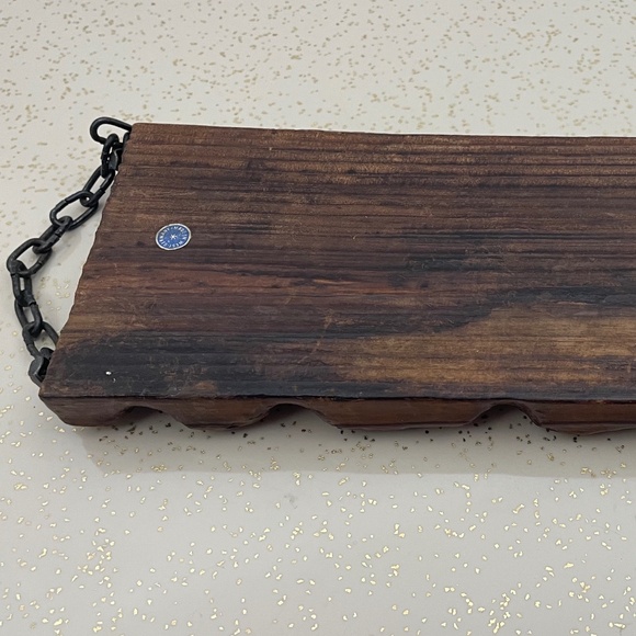 Vintage 1960s wall plaque, W. Germany, painted raised metal artwork on wood - Picture 5 of 5